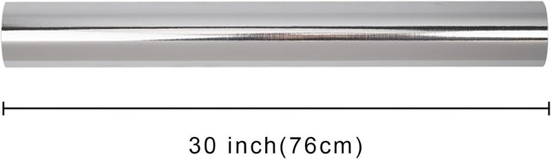 Merture 30 In X 32.8 Ft (81.7 sq.ft.) Wrapping Paper Roll - Jumbo Roll, Solid Color Metallic Silver Gift Wrap for Wedding, Birthday, Christmas, New Year Celebration, Valentines Day - Image 5